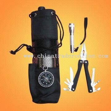 4-in-1 Camping Kit with Draw String Carry Bag from China